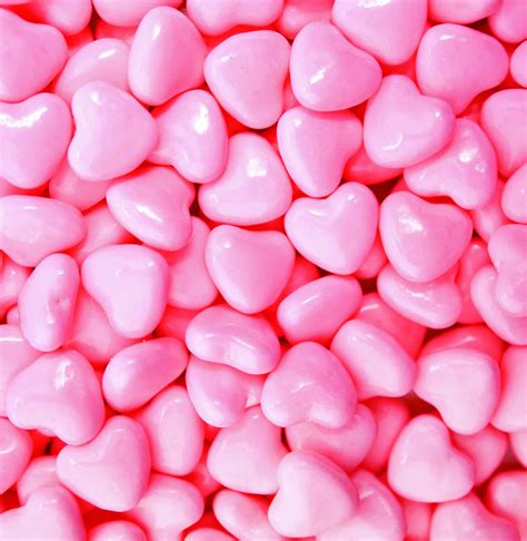 Candy Hearts Bright Pink Bulk Candy Store Pastel Pink Aesthetic
