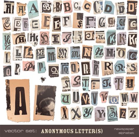 Alphabet zu binär umwandeln · wieviel mb sind 1 gb? Retro Newspaper alphabet vector graphics 01 free download