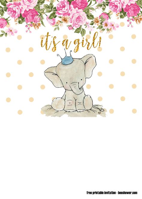 These blue elephant baby shower printables are a perfect way to welcome the new baby! FREE Pink Elephant Baby Shower Invitations Templates | FREE Printable Baby Shower Invitations ...