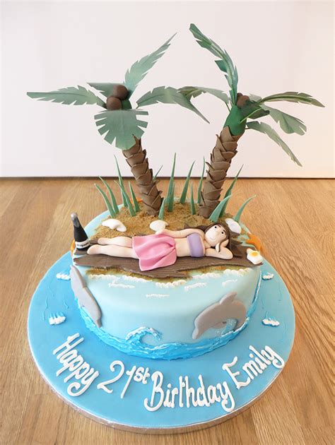 Tropical Beach Birthday Cake The Cakery Leamington Spa
