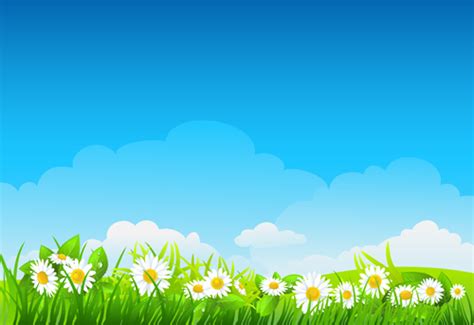 Blue Sky With Nature Vector Background Vector 02 Free Download