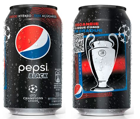 Pepsi Black Em Lata Comemorativa Da Uefa Champions League Abre