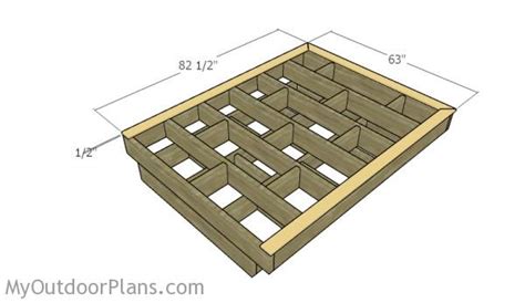 Bottom bed frame constructed from: Floating Bed Frame Plans | MyOutdoorPlans | Free ...