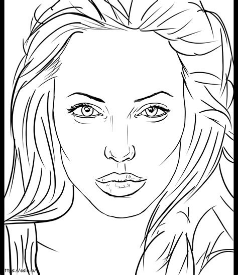 Beautiful Angelina Jolie Coloring Page