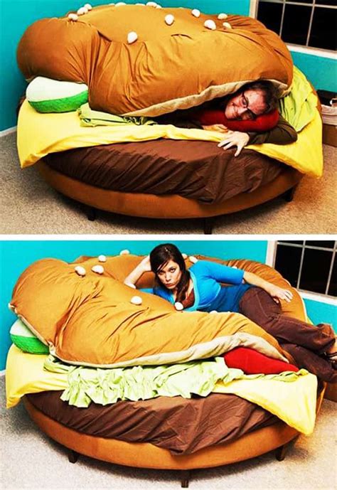 You can buy almost any thing here from a awesome. Delicious Sleep: The Hamburger Bed