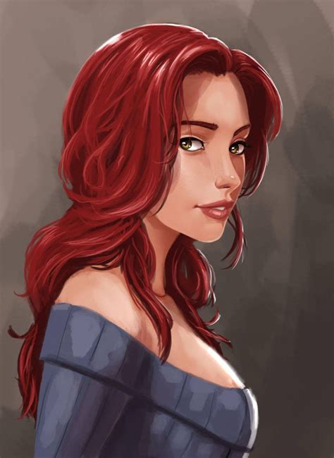 May By Raichiyo33 Red Hair Cartoon Redhead Art Girls With Red Hair
