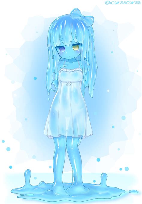 Safebooru 1girl Absurdres Barefoot Blue Bow Blue Hair Blue Skin Blush Bow Closed Mouth Dot