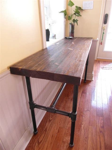 Diy Console Table With Pipe Legs Woodworking Projects And Plans