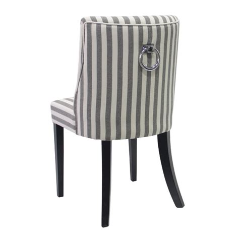 How to clean white upholstered dining chairs. Ophelia Dining Chair Black & White narrow Stripe ring