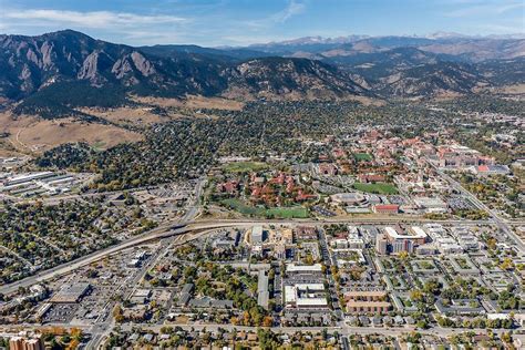 Boulder Colorado Usa Cities Aerial View Cityscape