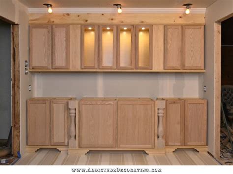 The Wall Of Cabinets Build Is Finished In Cabinet Lights Installed