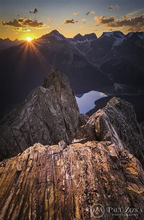 Sunset Over Emerald Lake British Columbia Canada By Paul Zizka