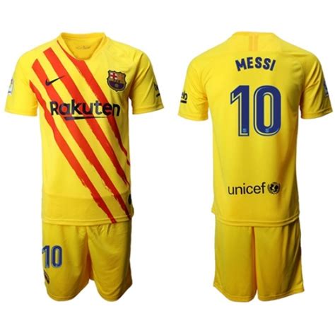 Barcelona 10 Messi Yellow Soccer Club Jerseycheap Soccer Jerseys