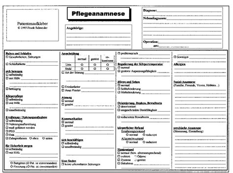 Pflegeanamnese | www.krankenschwester.de