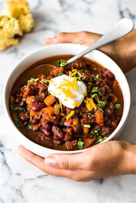 Spicy Vegetarian Chili Thanksgiving Recipes Side Dishes Thanksgiving