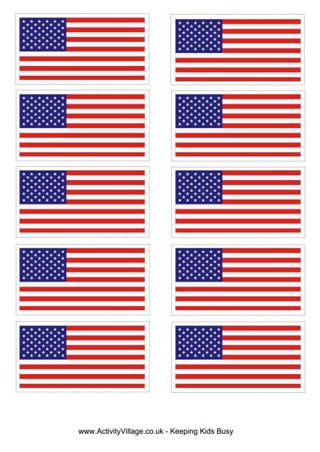 United States Flag Printable Usa Flag Stickers Flag Printable
