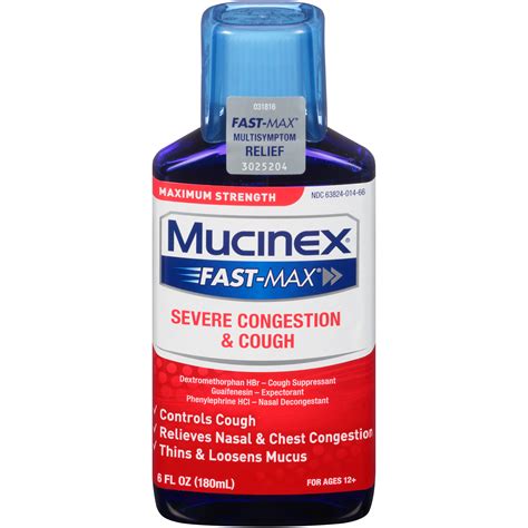 Mucinex Fast Max Severe Congestion And Cough 6 Fl Oz