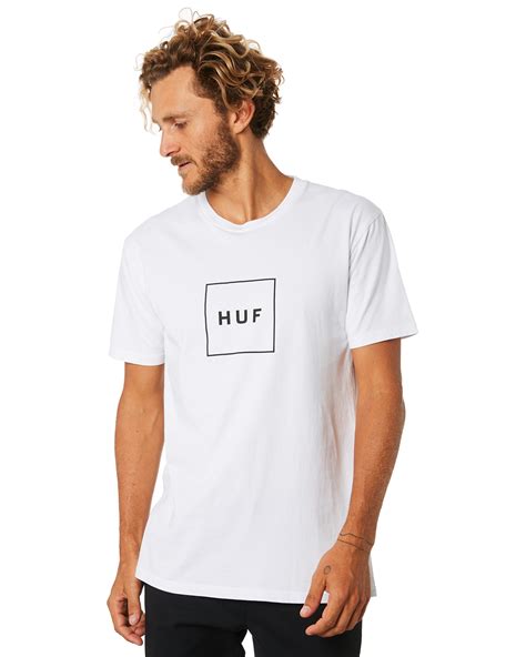 Huf Essentials Box Logo Mens Tee White Surfstitch