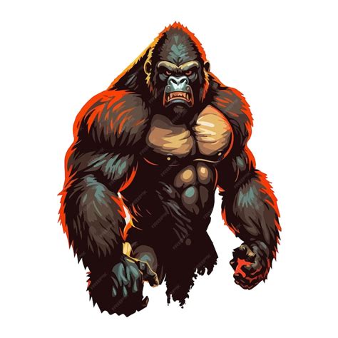 Premium Vector Angry Gorilla Illustration