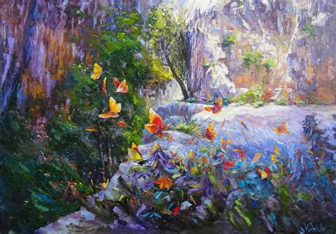 Butterfly Valley Turkey Fethiye Oludeniz Painting By Viktoria Debda