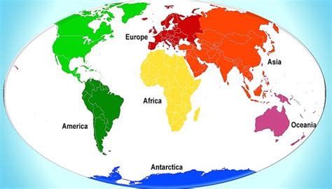 Continents For Children Continentes En Inglés Para Niños Fiestikids