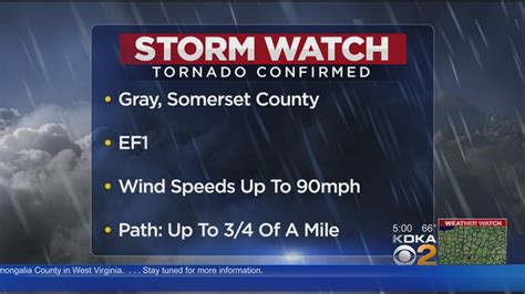 National Weather Service Confirms Tornado In Somerset County Youtube