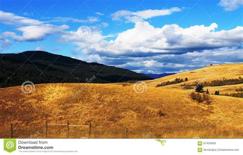 Golden Hills Of Southern British Columbia Stock Image Image Of