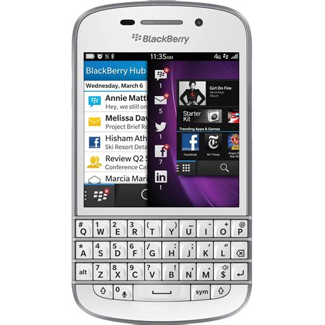 Blackberry Q10 Sqn100 1 16gb Smartphone Q10 White Bandh Photo Video
