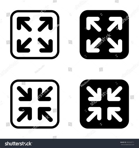 Full Screen Exit Full Screen Icon Stock Vector Royalty Free 393529711