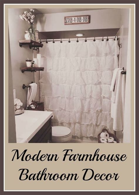 A classic plaid pattern is perfect for a modern farmhouse style look or any room that needs a simple coordinate. Ruffle Shower Curtain - Lush Décor | Shower curtain decor ...