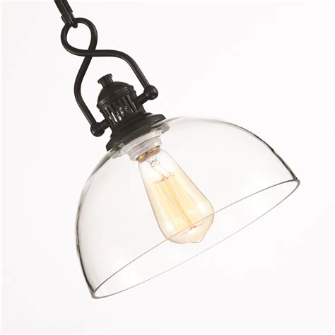 I have seen 5 types. 1-Light Black Dome Shaped Clear Glass Farmhouse Mini ...