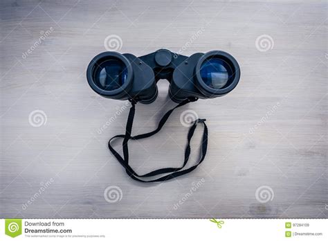 Binoculars On The Table Stock Image Image Of Monitoring 97284109