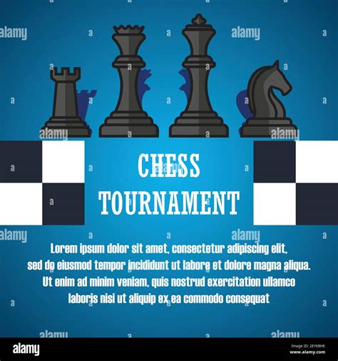 Chess Banner For Chess Tournament Vector Illustration Stock Vector