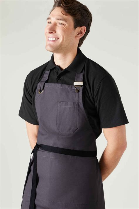 canvas clip bib apron grey simon jersey