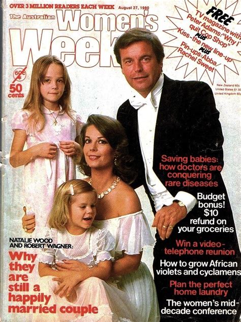 natalie robert wagner and their daughters natasha and courtney on the cover of the australian