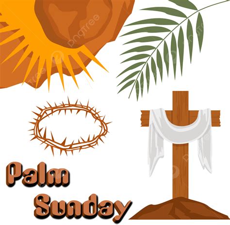 Semana De La Pasión De Cristo Vector De Etiqueta De Domingo De Ramos