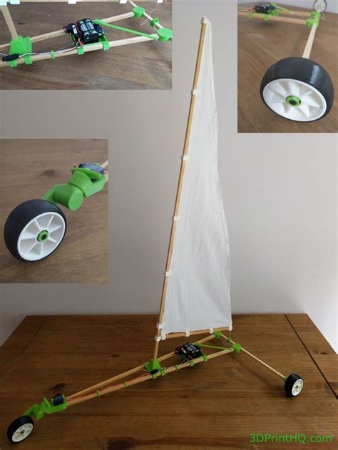 A Toy Sailboat With Wheels Is Shown On A Wooden Table And Another Photo