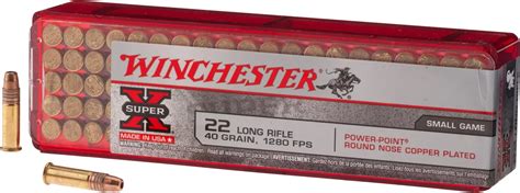 Winchester Super X 22 Long Rifle 40 Grain Rimfire Ammunition Academy