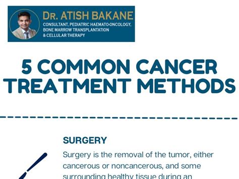 5 Common Cancer Treatment Methods
