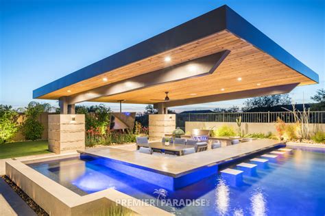 Custom Pool With Cantilevered Outdoor Kitchen Artofit
