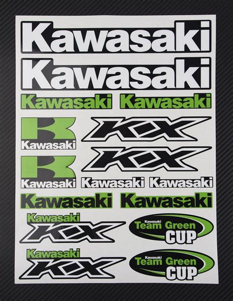 Kawasaki Kx Universal Logo Decals Kit Moto