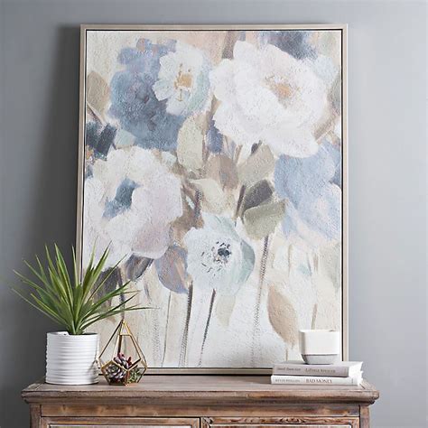 Elegant Flowers Framed Canvas Art Print Kirklands Diy Canvas Art