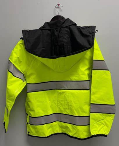 Spiewak Vizguard Short Reversible Duty Rain Jacket Yellow Size Small