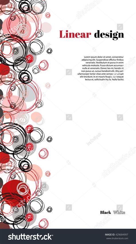 Abstract Geometric Background Vertical Seamless Border Stock Vector