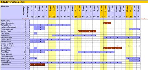 Screenshots der Urlaubsplaner Software