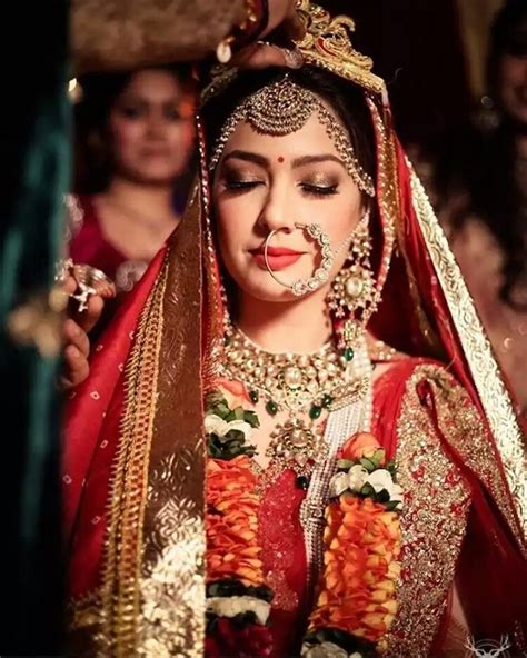 Indian Bride Makeup Indian Wedding Bride Indian Bride Outfits Indian