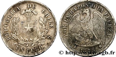 Chili 1 Peso Condor 1875 Santiago Fwo384977 Monde