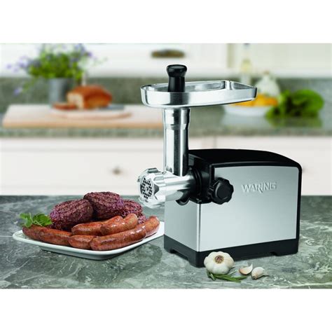 Waring Pro 1 Speed Stainless Steel Commercial Electric Meat Grinder In