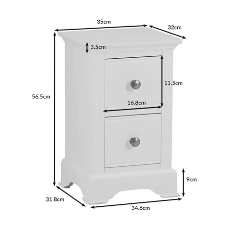 Banbury Grey Painted Small Bedside Table Chiltern Oak Furniture