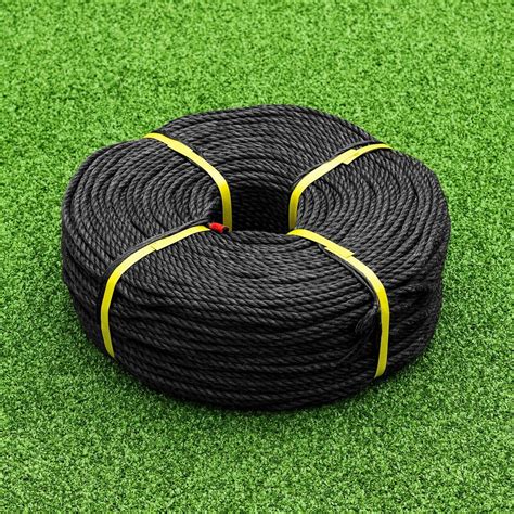 721ft Coil 6mm Black Polypropylene Rope Net World Sports